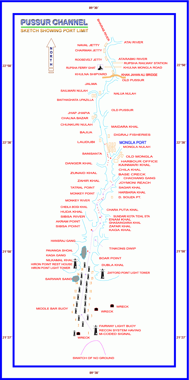 Pussur Channel at Mongla