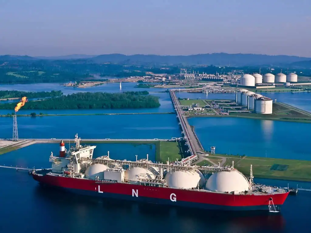 Aerial view of Demo LNG Terminal